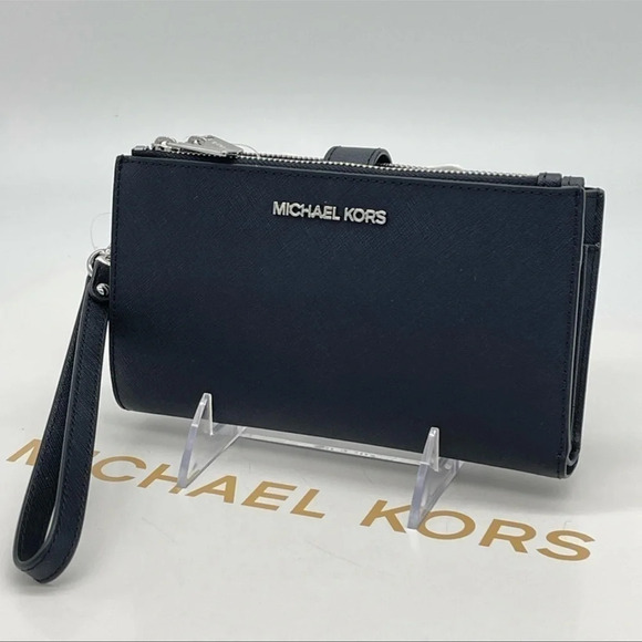 Michael Kors Large Double Zip Wallet Wristlet Black - Picture 4 of 11